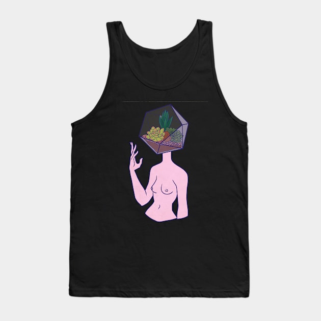 Terrarium Head Tank Top by Mikesgarbageart